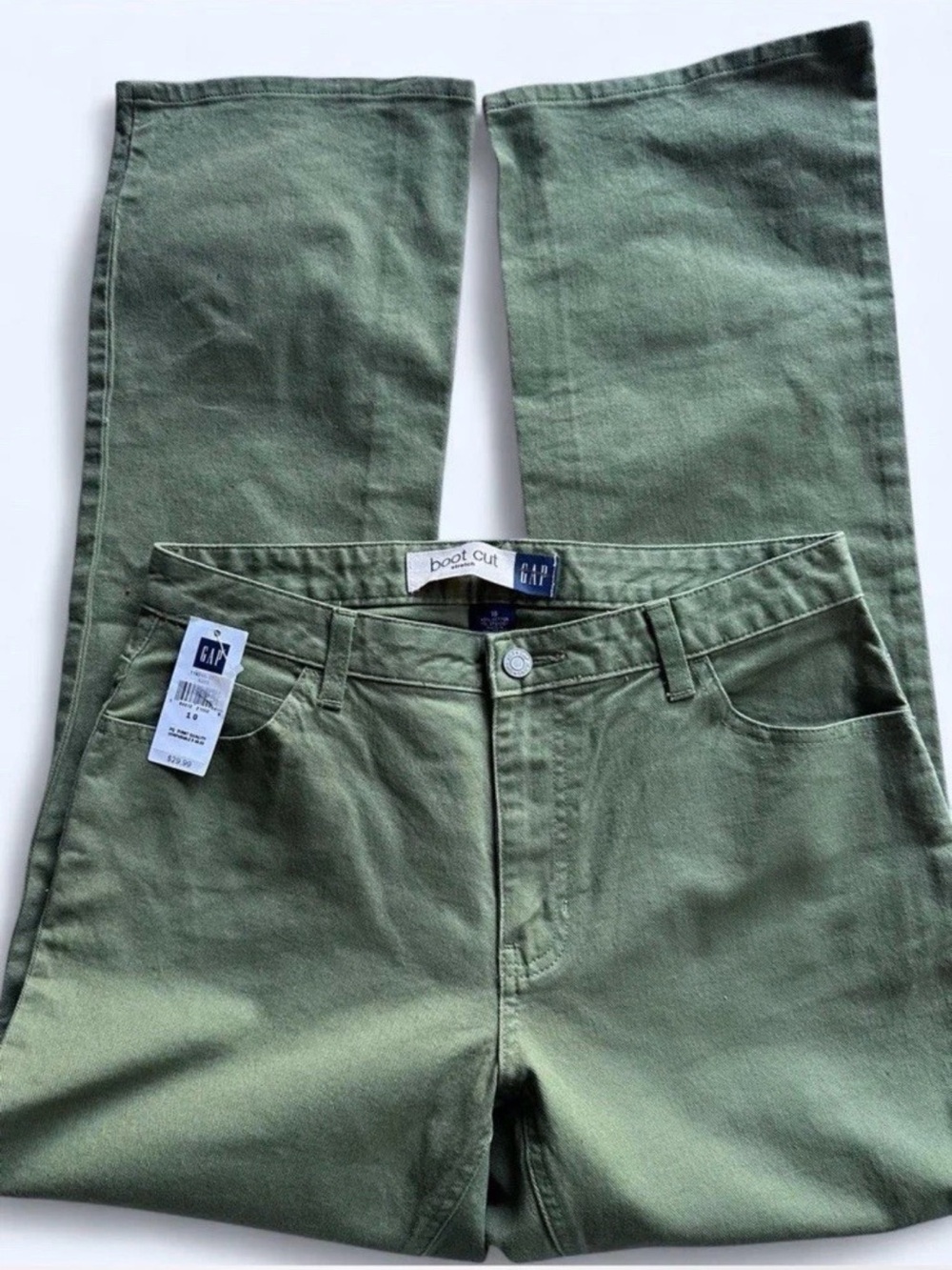 GAP Boot Cut Jeans in Olive Green